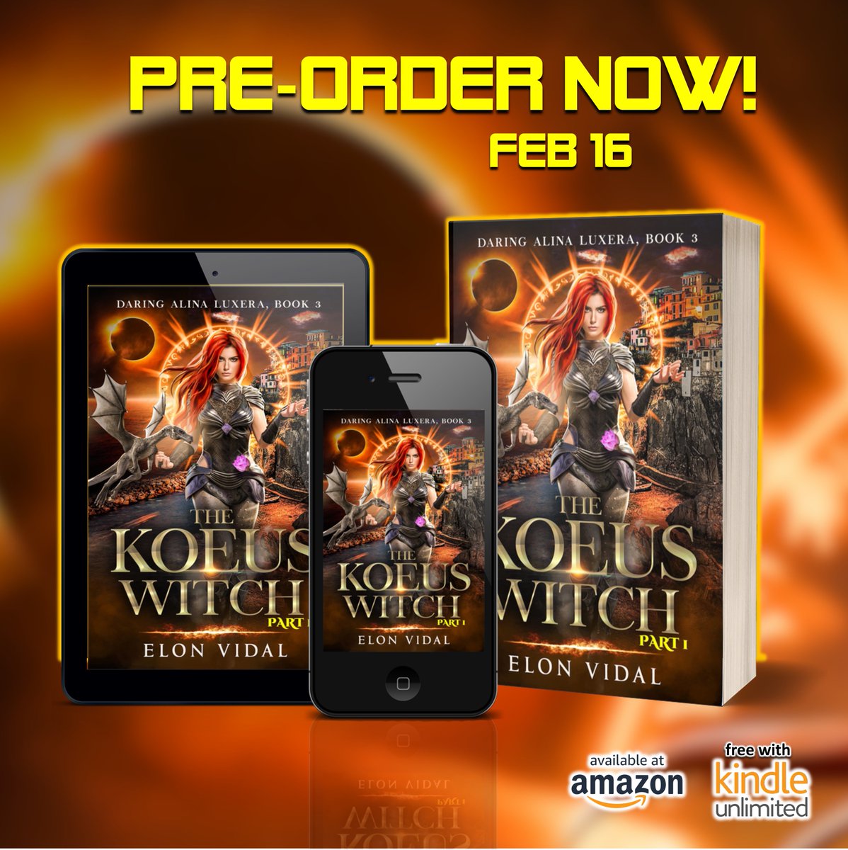 VidalElon's tweet photo. Hi Light Riders! 🐦Early Bird Special for "The Koeus Witch - Part 1"

Preorder the ebook before launch on Feb 16 and get it for 99¢. Don't miss out!

👉 https://t.co/SN3ZtCKSA2

#YAFantasy #preorder #fantasybooks #KindleUnlimited #99cents https://t.co/7Rllpr0aWT