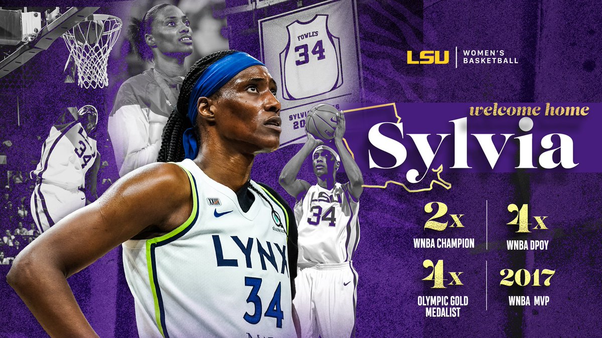 LSUwbkb's tweet image. The great Sylvia Fowles will be back in the PMAC for Thursday's game against Georgia and she will be honored on the court prior to tipoff!

📄 lsul.su/34mBV1M

#RespectThePast