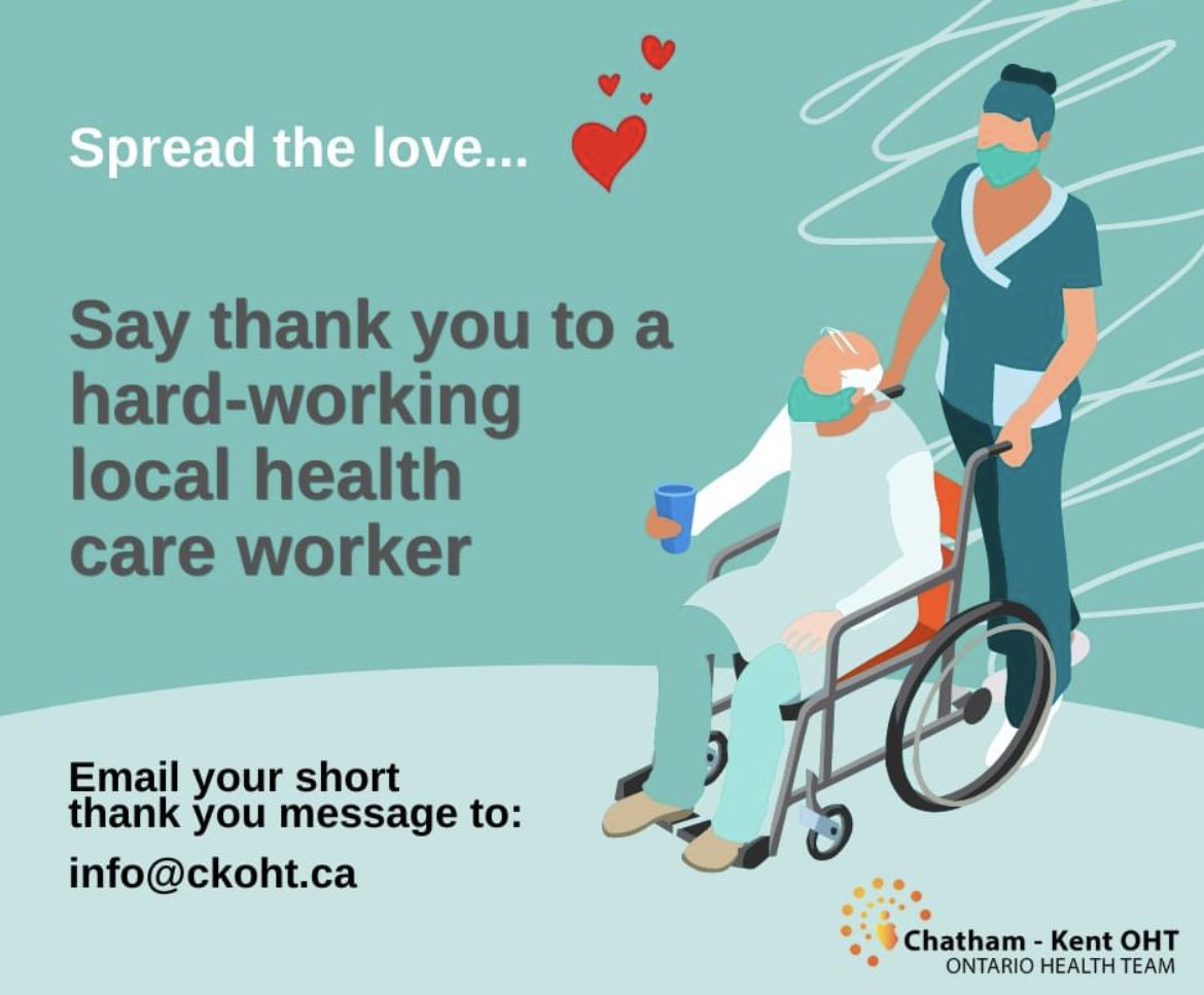 ckohtmedia's tweet photo. Spread the love...please share thank you messages for our local health care workers. Send us a Direct Message or Email us your short thank you message and it will be read on air Monday February 14 to Thursday February 17th on @CKXS 99.1FM Radio https://t.co/AQB4T9VKh7