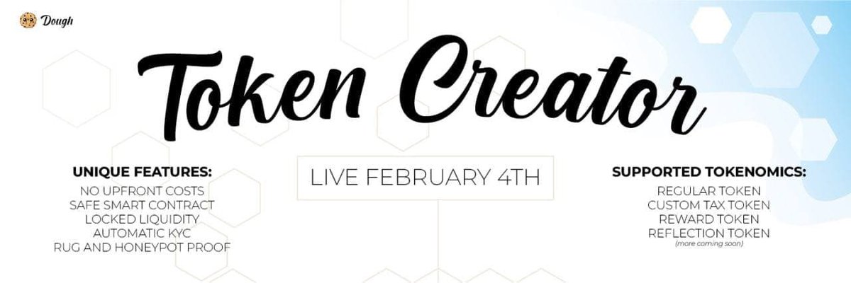 FifteenOfChads's tweet photo. @CryptoGPO Calling all devs!
If you want to create a project, the DoughPad is now live!

Free to use and with Incl LP lockers +  automated KYC, you can create a token in minutes

Come and see what it’s all about at: https://t.co/AkxyiTV3NR https://t.co/lCtXJmqm8n