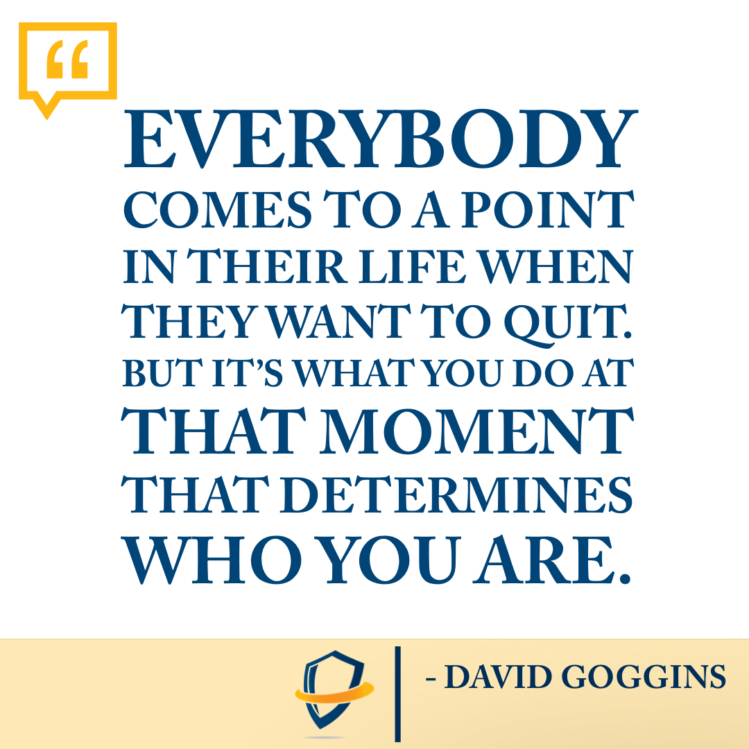 MarcusCusick's tweet photo. Goggins ain't wrong. I'm continually inspired by peoples response to adversity. 
And Goggins has seen plenty of trials. 
Don't quit. 
We are defined by how we respond to adversity. 
Press forward! #marcuscusick #davidgoggins https://t.co/oNESER1pVY