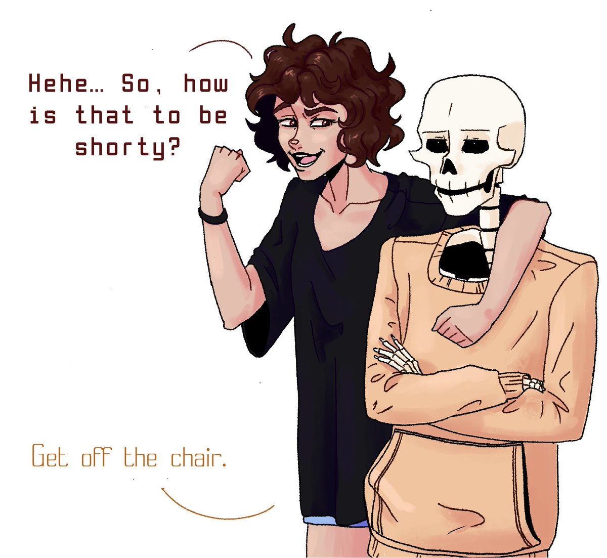 Don't hurt our little friends.

#undertale #papyrus #papyrisk #frisk #undertalefanart #undertaleau #shorty