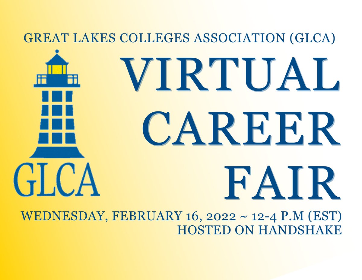 albioncic's tweet photo. Looking for a full-time job or summer internship? The GLCA Career fair is for you! Meet with various employers and recruiters from different industries and explore the many opportunities!

Register at: https://t.co/j9GbiSxHAb

Event on Wednesday, February 16th from 12pm-4pm https://t.co/FmWuF6LN1L