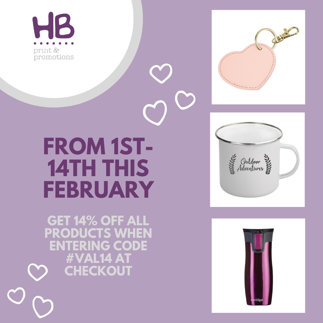 HBPrintandPromo's tweet photo. ❤ 14% OFF ❤ 14% OFF ❤

Don't miss out on our Valentines Offer on ALL available products, from 1st-14th February!

Quote ref #Val14 upon ordering and claim your discount now! 

https://t.co/Q7W1WCXxFr
01752 343462

#hbprintandpromotions #plymouth #brandedmerch #sharingthelove https://t.co/gJD4rIpee2