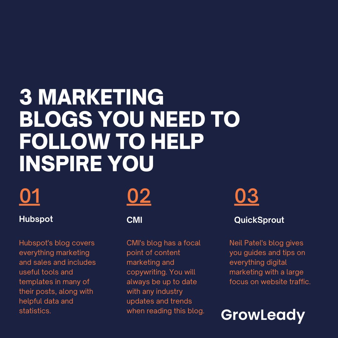 growleady's tweet photo. Blogs are an underrated way to get inspired and fired up to do your best work!π₯
Let us know of any other good marketing/sales blogs that you read!
Don't forget that we at GrowLeady have a blog page on our websiteπ
#digitalmarketing #marketingblog #marketingstrategy #salesblog https://t.co/5pUzShNs2V