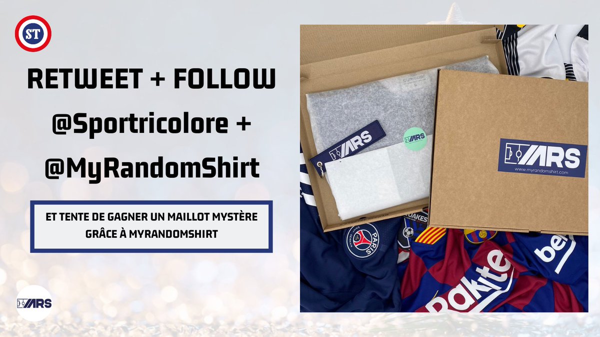 sportricolore's tweet image. 🇫🇷 JEU CONCOURS 🚨

On vous fait gagner un maillot mystère grâce à @MyRandomShirt 🎁

✅ RT + FOLLOW @sportricolore et @MyRandomShirt pour participer au concours ‼️

🍀 TAS le 15/02
