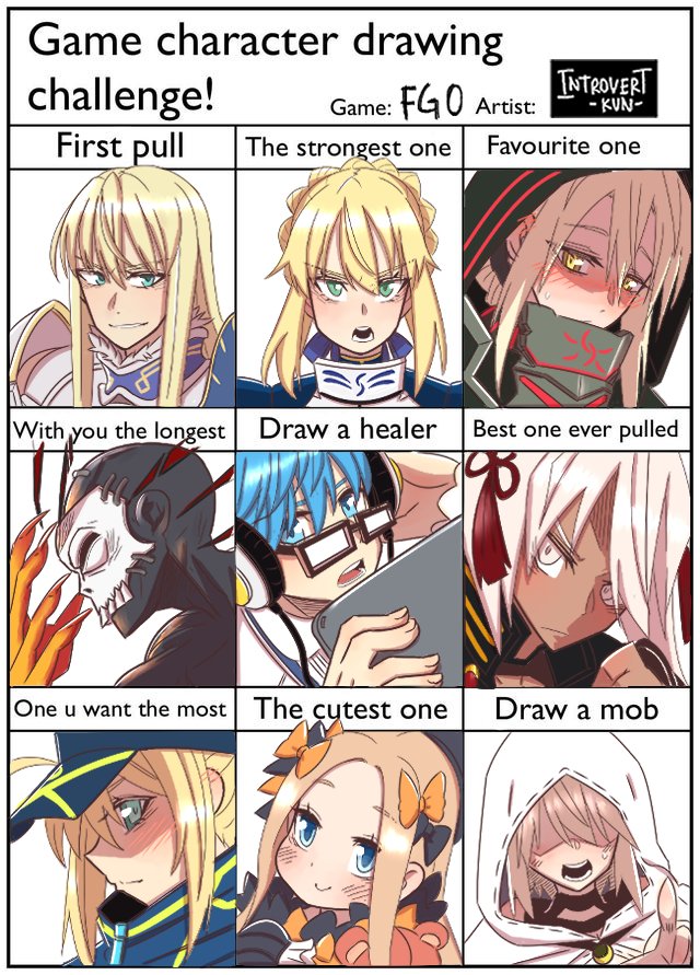 Forgot to post this. Here's my take on this challenge.
#FGO 