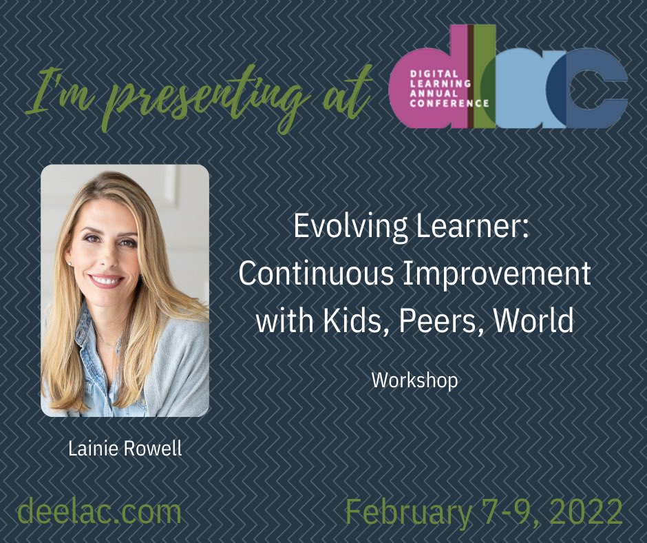 LainieRowell's tweet image. My #DLAC22 sessions for tomorrow! 

Evolving Learner: Continuous Improvement w/ Kids, Peers, World
•Wed., Feb 9 (9:00 - 10:15 AM Eastern)

Inquiry-Based Learning - Discover, Discuss, Demonstrate
•Wed., Feb 9 (10:30 - 11:45 AM Eastern)

Can’t wait! #inquiry #EvolvingLearner