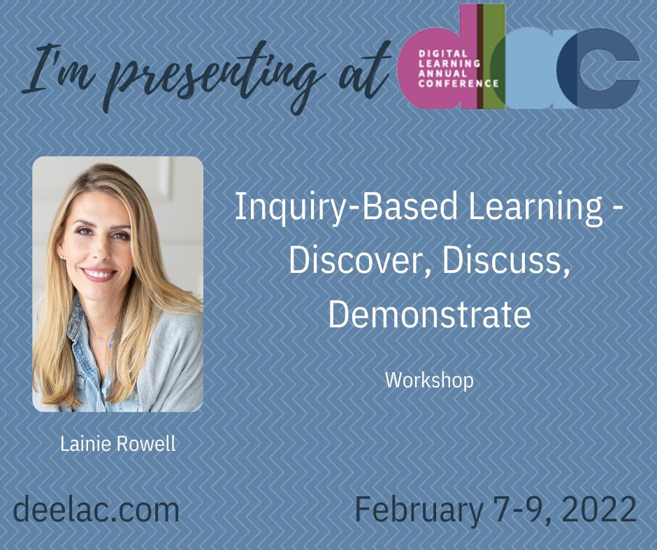 LainieRowell's tweet image. My #DLAC22 sessions for tomorrow! 

Evolving Learner: Continuous Improvement w/ Kids, Peers, World
•Wed., Feb 9 (9:00 - 10:15 AM Eastern)

Inquiry-Based Learning - Discover, Discuss, Demonstrate
•Wed., Feb 9 (10:30 - 11:45 AM Eastern)

Can’t wait! #inquiry #EvolvingLearner