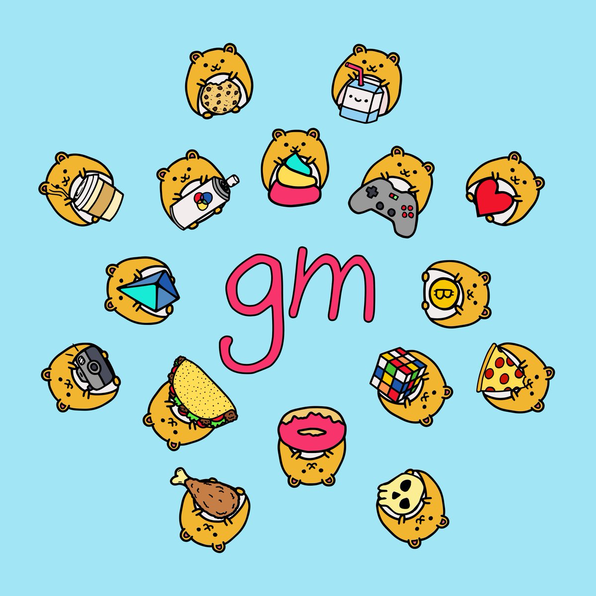 gm gm gm❤️🍩☕️🕹️🍪🍕📸🌮💎