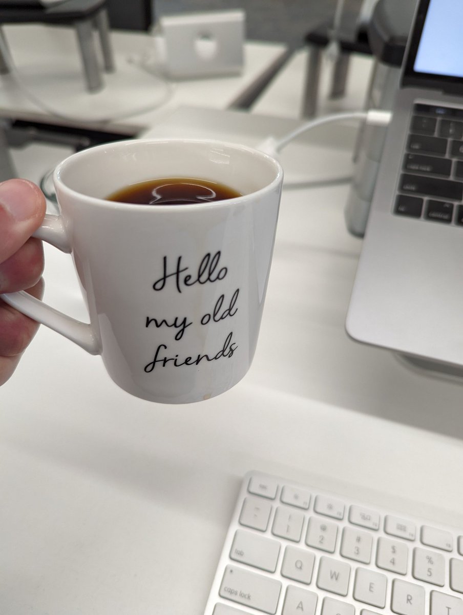 AarHurley's tweet photo. First day back in the office. This mug felt appropriate. https://t.co/vtrq1iwnRa