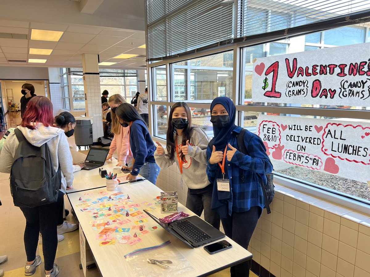 Ms_Passino's tweet image. Selling candy grams in the cafeteria! @HSWritingCenter