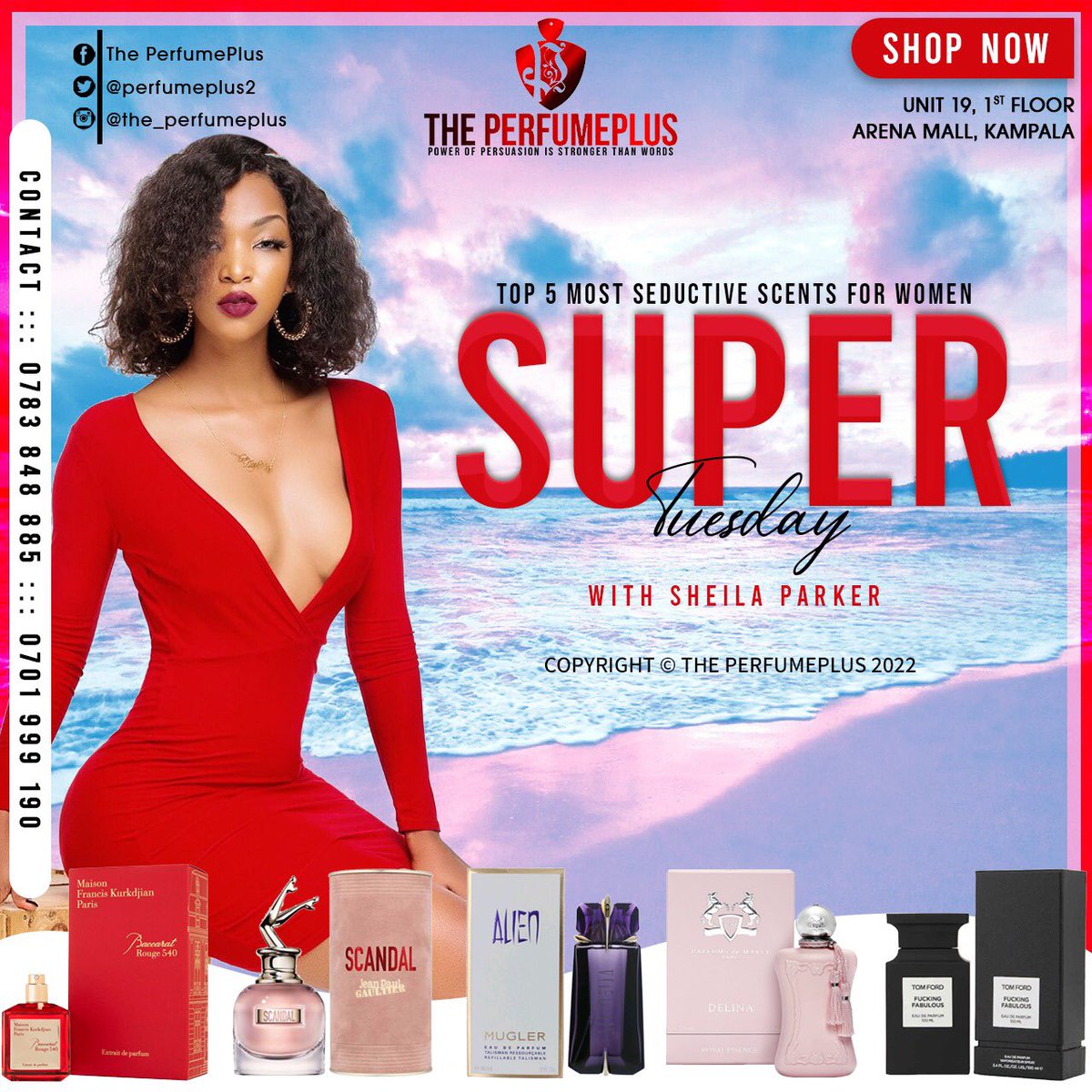 A glimps of the Top 5 most SEDUCTIVE SCENTS for women!
Also a perfect suite for a valentines gift 💝 
#ValentinesAtThePerfumePlus