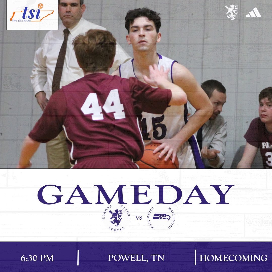 TBAPowell's tweet photo. 🚨GAMEDAY🚨
2022 HOMECOMING
⏰ - HS Girls 2:00 PM
MS Girls 3:30 PM
MS Boys 4:30 PM
Homecoming 5:45 PM
HS Boys 6:30 PM
📍 - Temple (Powell, TN)
🆚 - Cedar View
#templeATHLETICS #templeMIDDLE #templeHIGH #templeHOOPS https://t.co/gGRhbd8pLx