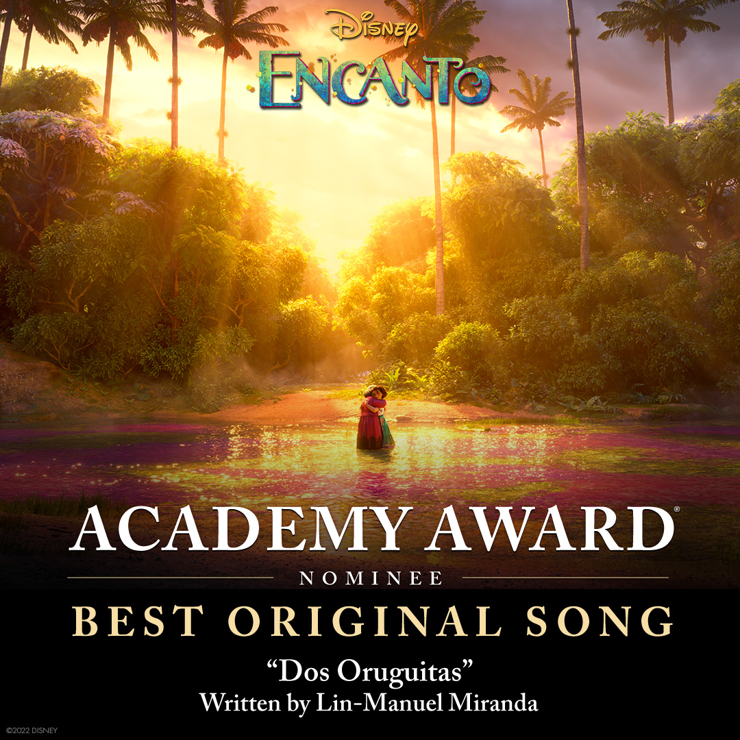 Congratulations to Lin-Manuel Miranda on his Academy Award nomination for Best Original Song, “Dos Oruguitas” for #Encanto. 🦋 🎵 #Oscars