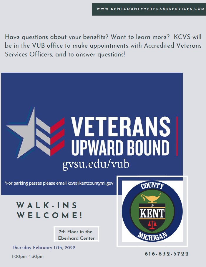 KentCoVetsSvcs's tweet image. Join us next Thursday at the Eberhard Center at @GVSU !