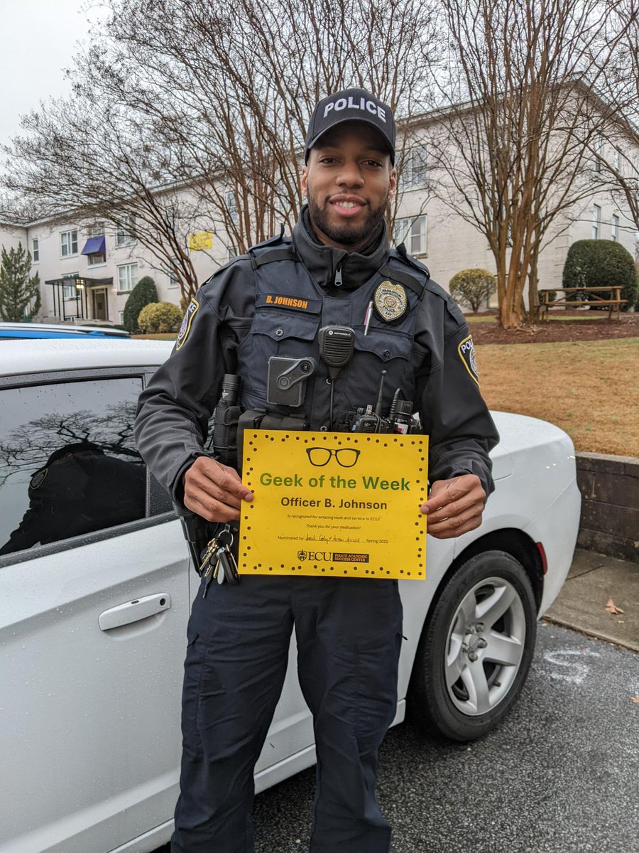 We are thrilled to announce that Officer Johnson is one of our Geeks of the Week! 

Last week we noticed Officer Johnson going above and beyond to help keep students and staff on campus safe!

Thank you for all that you do for Pirate Nation!
