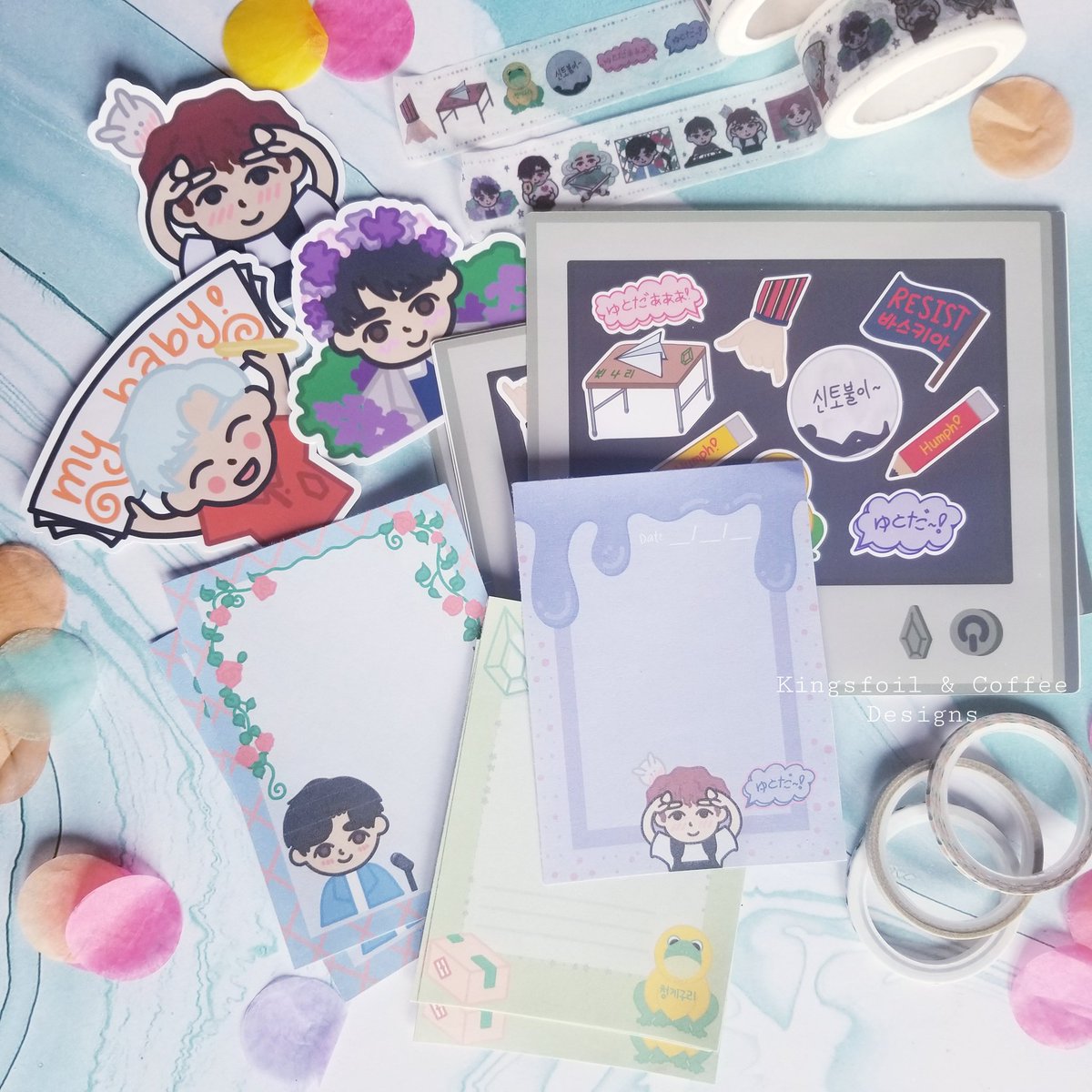 KingsfoilD's tweet photo. Some fan favorites that are in our store (and some of my personal faves too 💕) I've been liking Pentagon's new song 'Feelin Like'~ What other new releases are you enjoying right now?

#kpop #pentagon #kpopsticker #kpopfanart https://t.co/U4JQnVscQ6