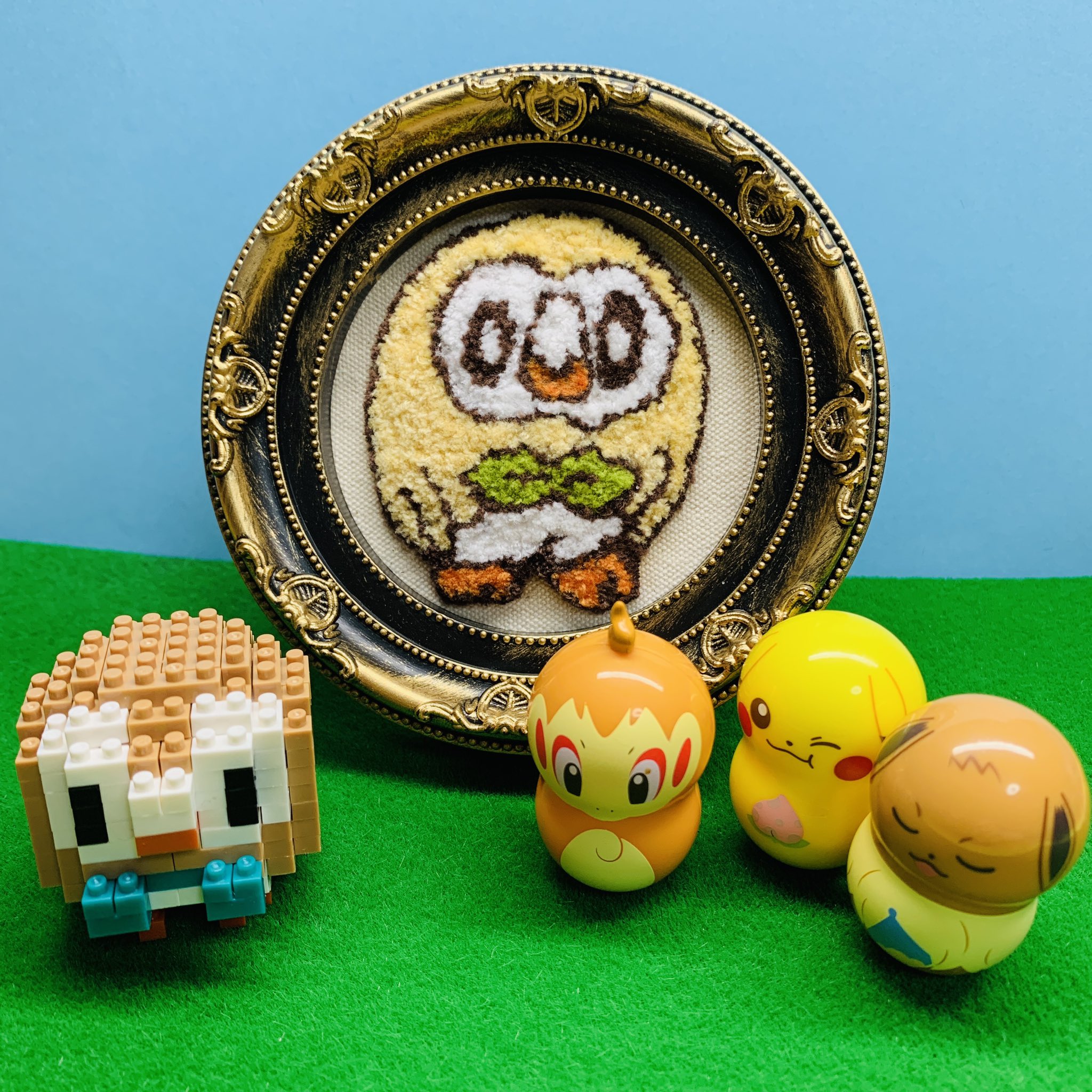 Twitter 上的 ふな アルセウスでポケモンデビューし パンチニードルでモクローのもふもふ刺繍作ってしまいました 初モフ ナノブロックとクーナッツも買ったので一緒に ポケモンレジェンドアルセウス Pokemonlegends モクロー フリーステッチングニードル