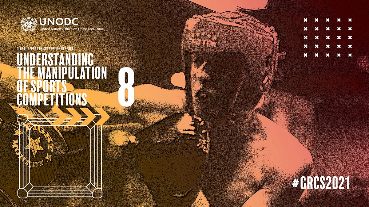 UNODC's tweet photo. Competition manipulation is a threat to the unpredictability that embodies sport’s very essence. Support more effective application of legislation to the problem & learn about how governments & sport organizations can #SaveSport together in #GRCS2021 https://t.co/jeQrAYZbWF https://t.co/BVEaYICjzR