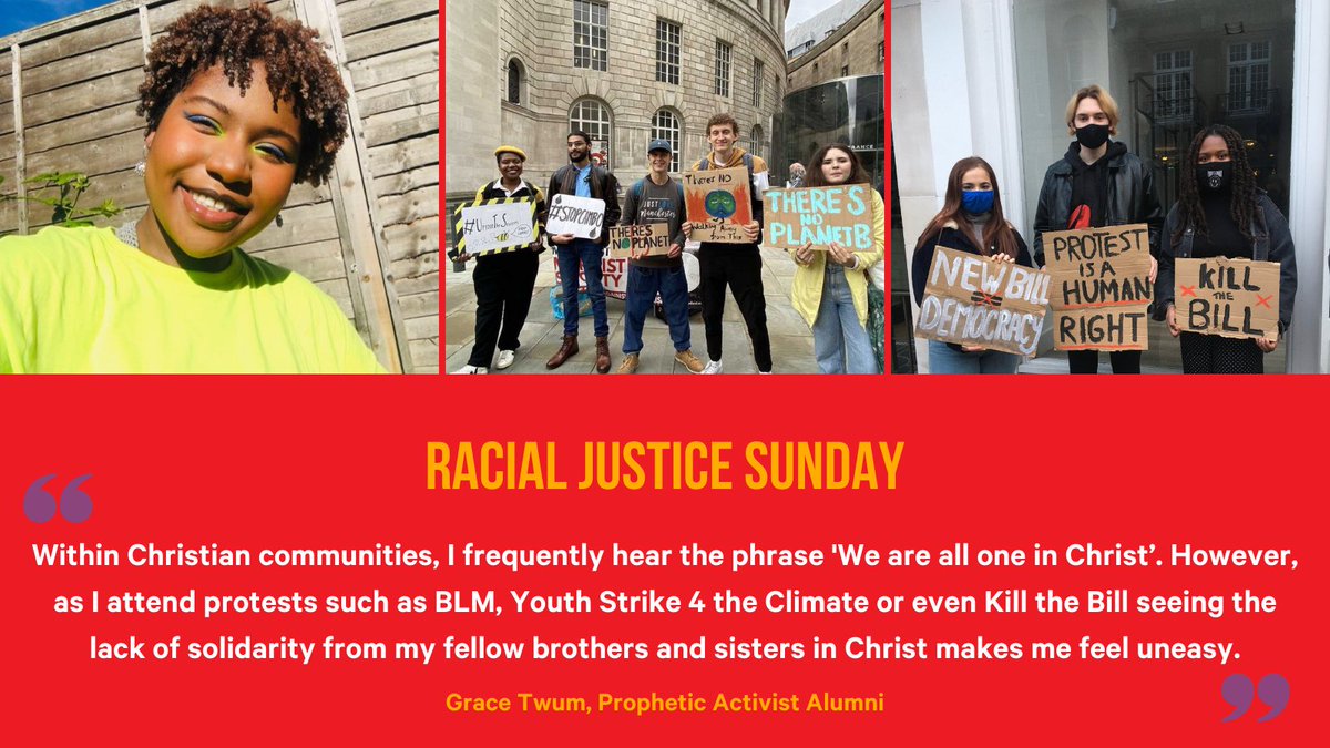 #RacialJusticeSunday, calls us to:

✔️Remember the importance of racial justice
✔️Reflect on diversity and thank God for it
✔️Respond by working to end injustice, racism and ignorance through prayer and action

Read more by Grace, Prophetic Activist Alumni:christianaid.org.uk/news/racial-ju…