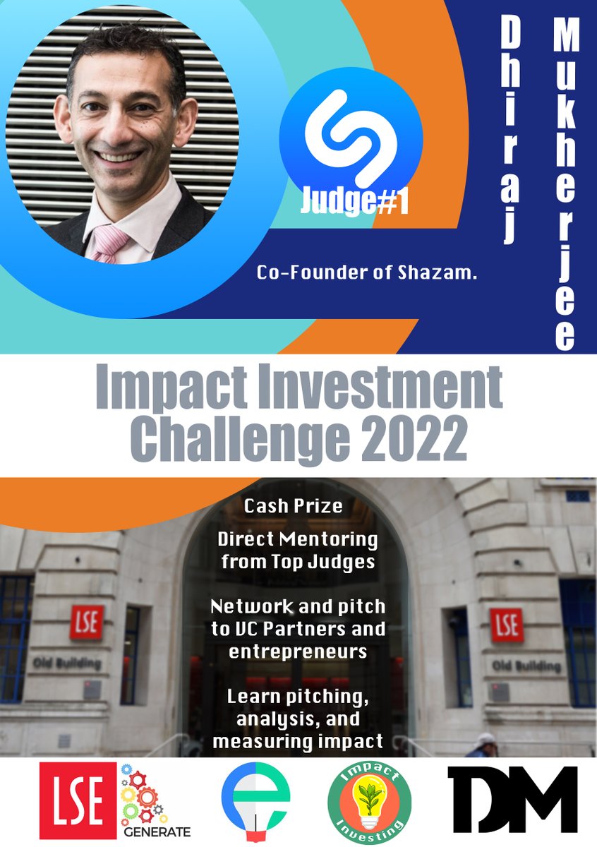 Want to get mentored by Shazam Cofounder <a href="/dhirajm/">Dhiraj Mukherjee</a>

Sign up to the Impact Investment Challenge 2022, and meet top founders and partners in the European VC/Startup ecosystem. 

Participating brands include Mustard Seed, BCG Green Ventures, UBS, &amp; more: 
cutt.ly/3OCY06x