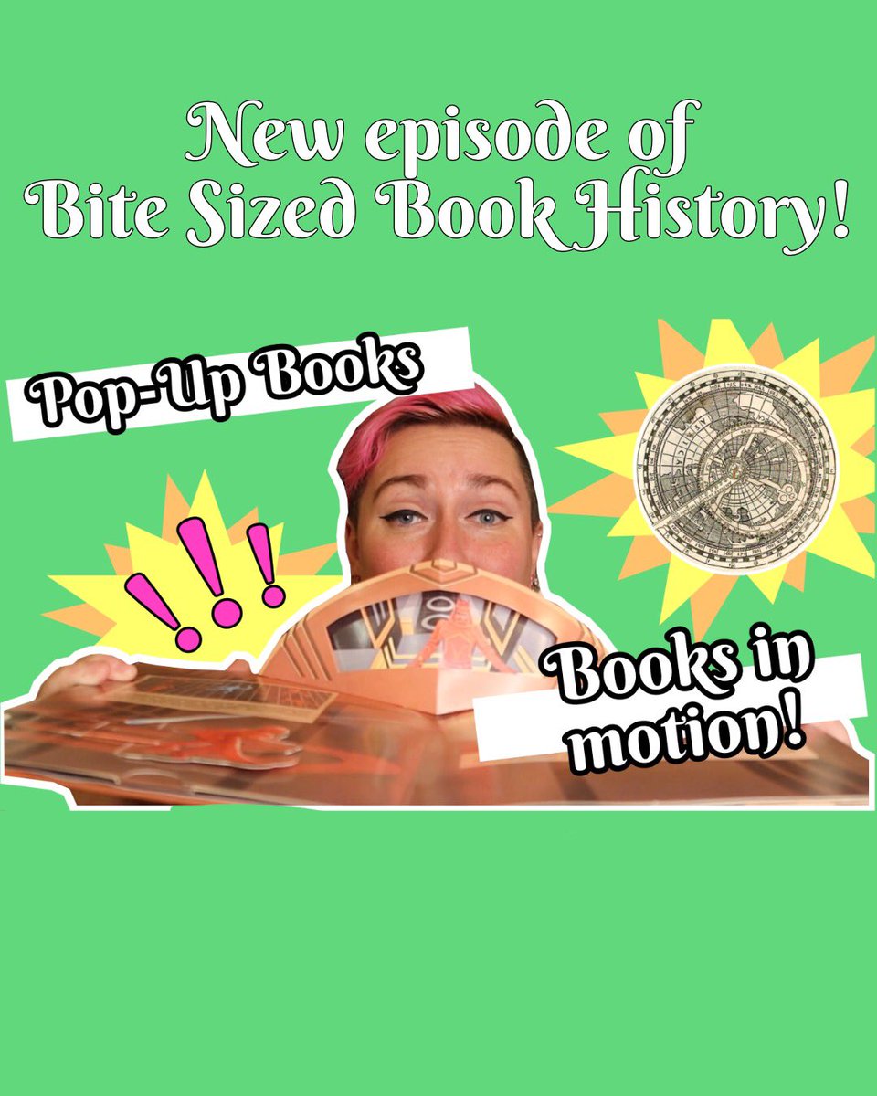 book_historia's tweet image. Here we go! A new episode of #BiteSizedBookHistory is up NOW, all about the wonders of moveable and pop-up books! Check it out: youtu.be/kQqSgYf5A7o