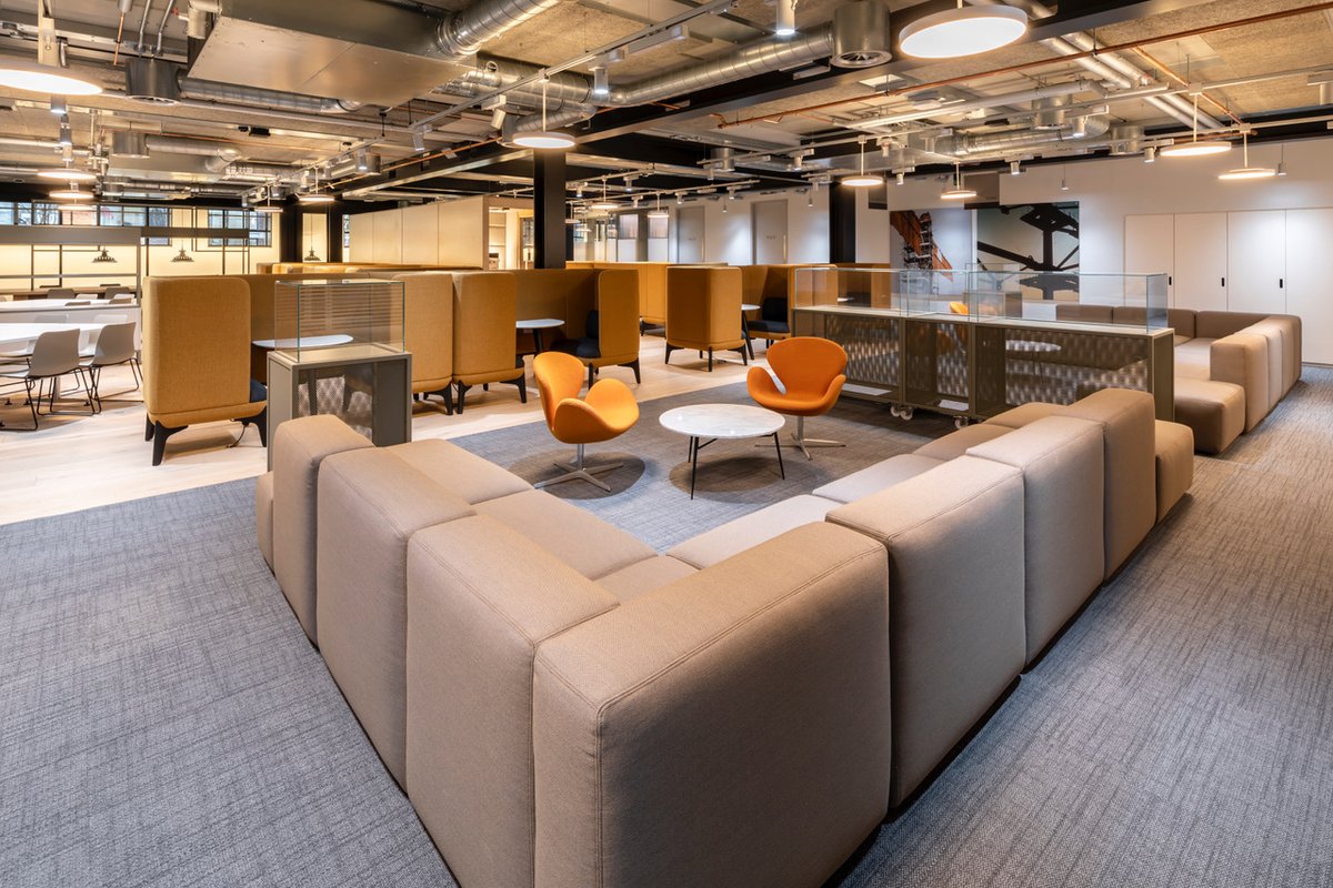 THE OFFICE OF NOW II The brief for <a href="/ArupUK/">Arup UK</a> new office was very simple - 'as few desks as possible'. 

We filled this amazing space with furniture that inspires #collaboration and makes it truly #agile.