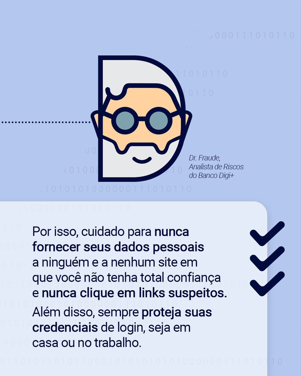Bancodigimais's tweet photo. Um termo muito falado no ano passado foi o de engenharia social com golpes cada vez mais elaborados e sofisticados. Por isso, escute as dicas do Doutor Fraude para aprender a como evitá-los!
#digimais #bancodigimais #doutorfraude #engenhariasocial #golpes2021 https://t.co/KLqdYRuen9