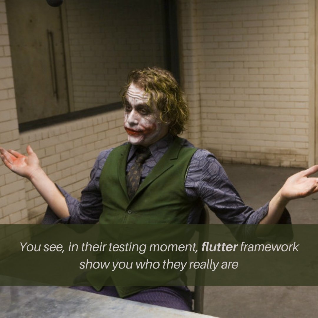 TRoo_Tech's tweet image. Joker was right for this one!

Flutter is remembered when you quickly need a beautiful and reactive app for several platforms at once.
 
For more information: bit.ly/336MOE5

#flutterdevelopers  #frontenddevelopers  #uiframework #techtrivia #hirethebestflutterdevelopers