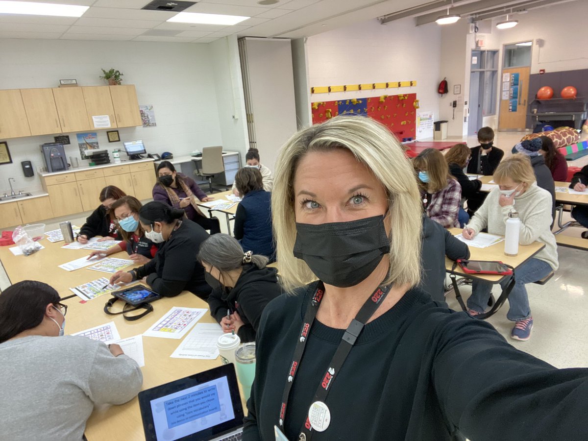 I just love my monthly morning sessions that I get to have with the amazing staff at our Early  Learning Center about the power and flexibility of core words and increasing their comfort level with modeling! #Barrington220