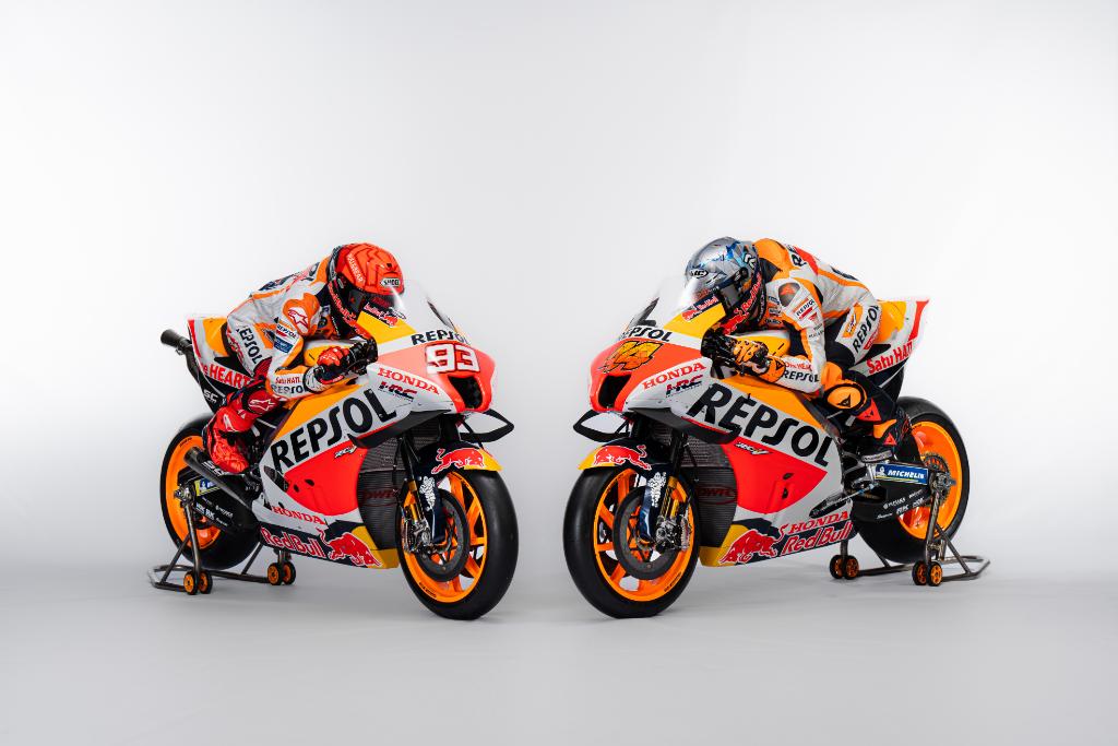 Marc Marquez and Pol Espargaro launch the 2022 Repsol Honda Team livery as the start of a new season rapidly approaches.