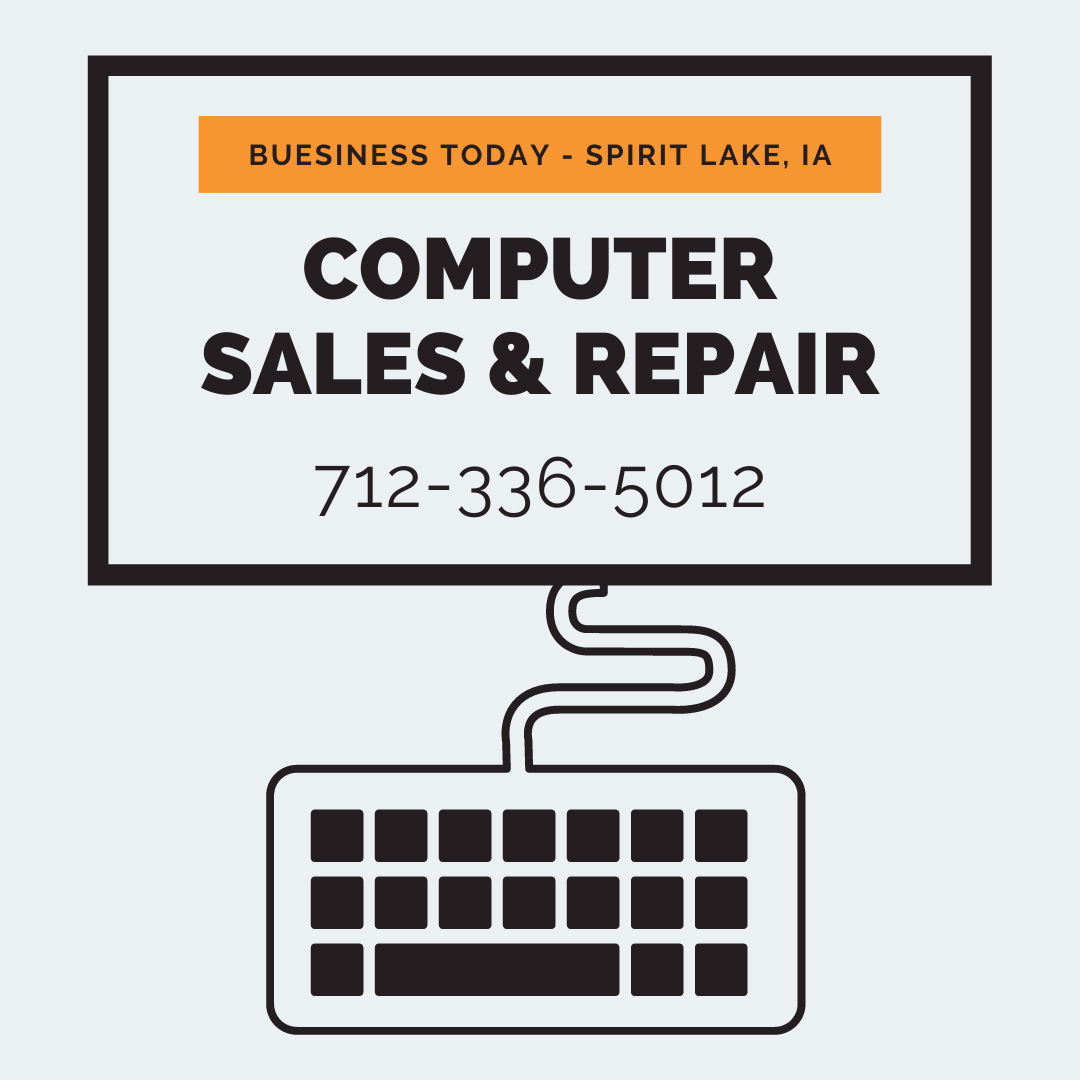 BusinessTodaySL's tweet photo. 🖥️Computer problems?  We are here to help.  

https://t.co/r7a92ADaGF
712-336-5012
1823 18th St. (Hwy 9 across from Pure Fishing)
Spirit Lake, IA 51360

#computersalesandrepair #printsandcopies #officesupplies #computersales #locallyownedandoperated https://t.co/2EfOE9koZ1