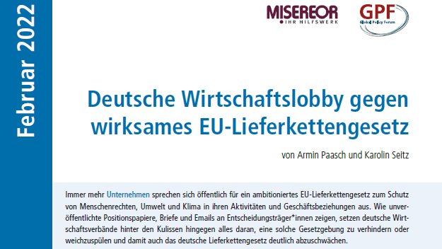 globalpolicy's tweet photo. #Wirtschaftslobby zu Notwendigkeit eines #EU-#Lieferkettengesetz: "No action necessary.“ 

Neues Briefing von @Armin_Paasch (@Misereor) &amp; Karolin Seitz (@GlobalPolicy):
➡ https://t.co/eWG3D43ujH

@Europarl_DE, @Die_Gruenen, @spdde, @fdpbt 
#Ampelkoalition https://t.co/9OZAs0zaMe