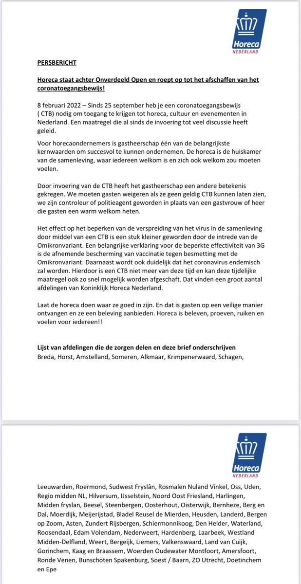 Geweldige steun voor #onverdeeldopen 

Hup Horeca! Samen onverdeeld uit deze crisis onverdeeldopen.nl