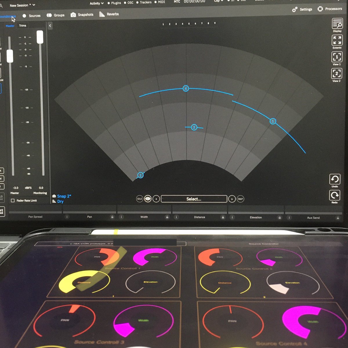 tatsuya_account's tweet photo. 空間オーディオ制作用の
L-ISAコントローラーを作ってみました💻📲
これで作業効率UP🙂
※L-ISA
https://t.co/KEW1kpDSNb
#L_ISA #イマーシブ #Immersive #L_Acoustics #OSC #OpenSoundControl #空間オーディオ https://t.co/lOOtuJBdii