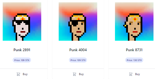 PunksOnStacks's tweet photo. You need to add some shine to your #StacksPunks collection?
#StacksPunk 2891 π
#StacksPunk 4004π
#StacksPunk 8731 π
THREE #Tiara #StacksPunks at 100STX ish
AND THE THREE ONLY LEFT under 500 STX!
I'd say these are happy days for the #Tiara fans π
https://t.co/MH4hKzG0FU https://t.co/rRtzuft5fm