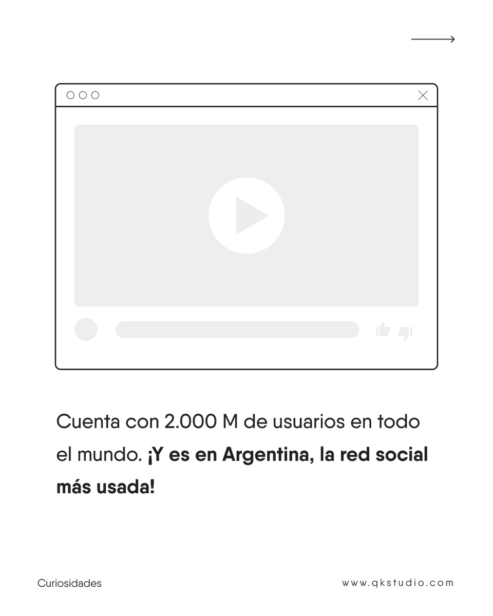 qkstudio's tweet photo. Did you know..? 🤔YouTube is the second most visited page in the world, only behind Google. It has 2 billion users worldwide, and it is in Argentina the most used social network! 7 out of 10 connected Argentines enter YouTube every day!

What about you? We read you 😊 https://t.co/12m3fSieWY