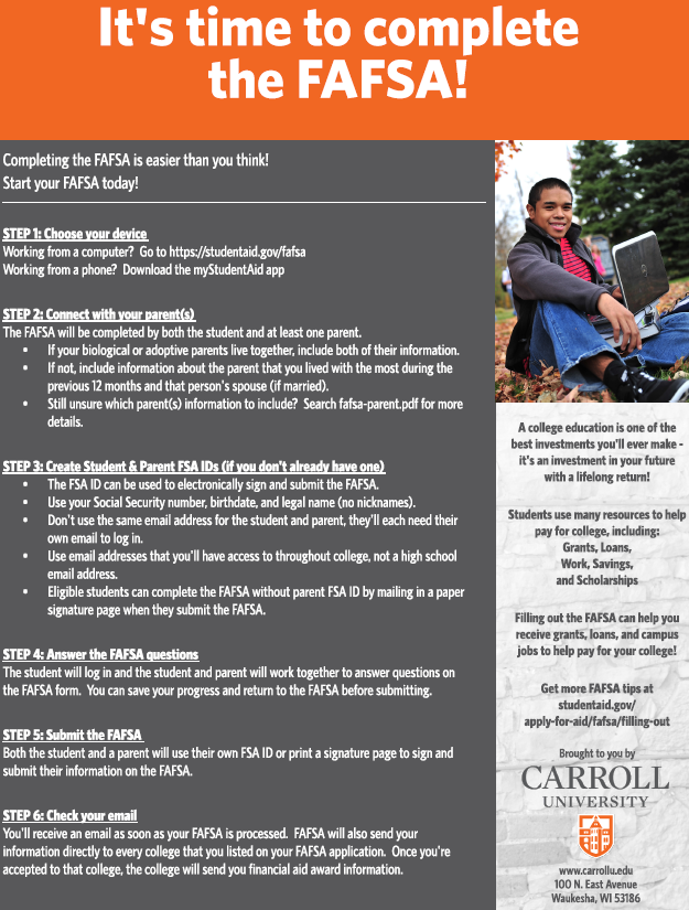GKCounseling's tweet photo. Seniors: FAFSA REMINDER! 
Please remember that in order to graduate in May, you either must have your FAFSA completed, or a Non-Participation form (available in Guidance) completed and turned in. Get this done ASAP &amp; come to Guidance if you have questions! https://t.co/LXVcBnb0SD