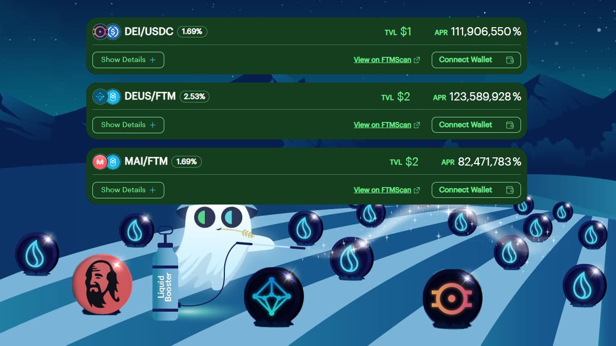 AbacusFi's tweet photo. New pools from @Spirit_Swap are now live. Thank you for the bribes @DeusDao π΄ββ οΈ
$DEUS - $FTM
$DEI - $USDC
$MAI - $FTM
https://t.co/CszKwmBNm6 $LQDR https://t.co/901lE2VpfN