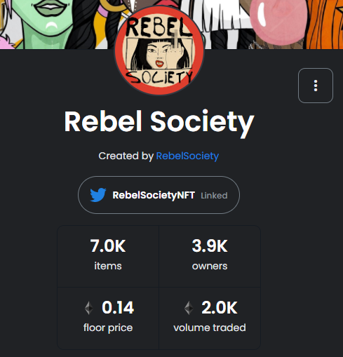 RebelSocietyBTC's tweet photo. GM!☀ 
Waking up to 2k volume and 16k new friends on Twitter🥂
Dont forget to join us on Discord too:
https://t.co/ldct5i5kjV

#NFTCommunity #NFT #WomeninNFTs #nftart #NFTartists #RebelSociety #rebelfollowrebel https://t.co/7rtIv82fzt