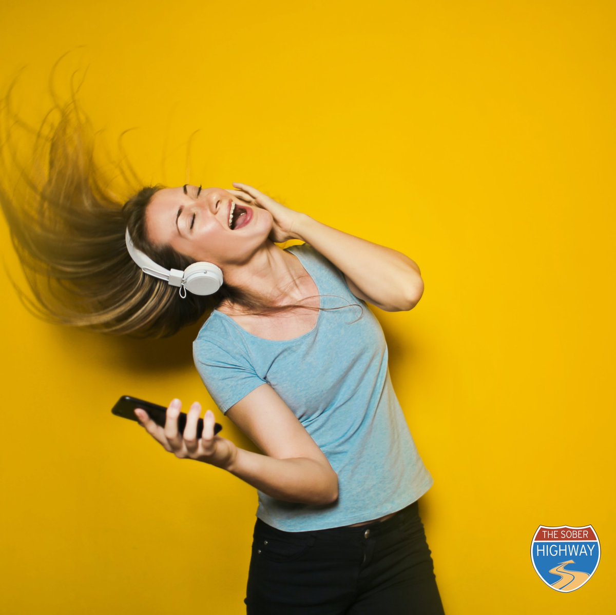 Wonder what she’s listening to? *cough cough* Maybe it’s all new episode 51 w/ <a href="/saywhatsales/">Saywhatsales</a>? *cough cough*

Listen now on all the major podcasting platforms!!! 

#sobrietyrules #recovery #saywhatsales