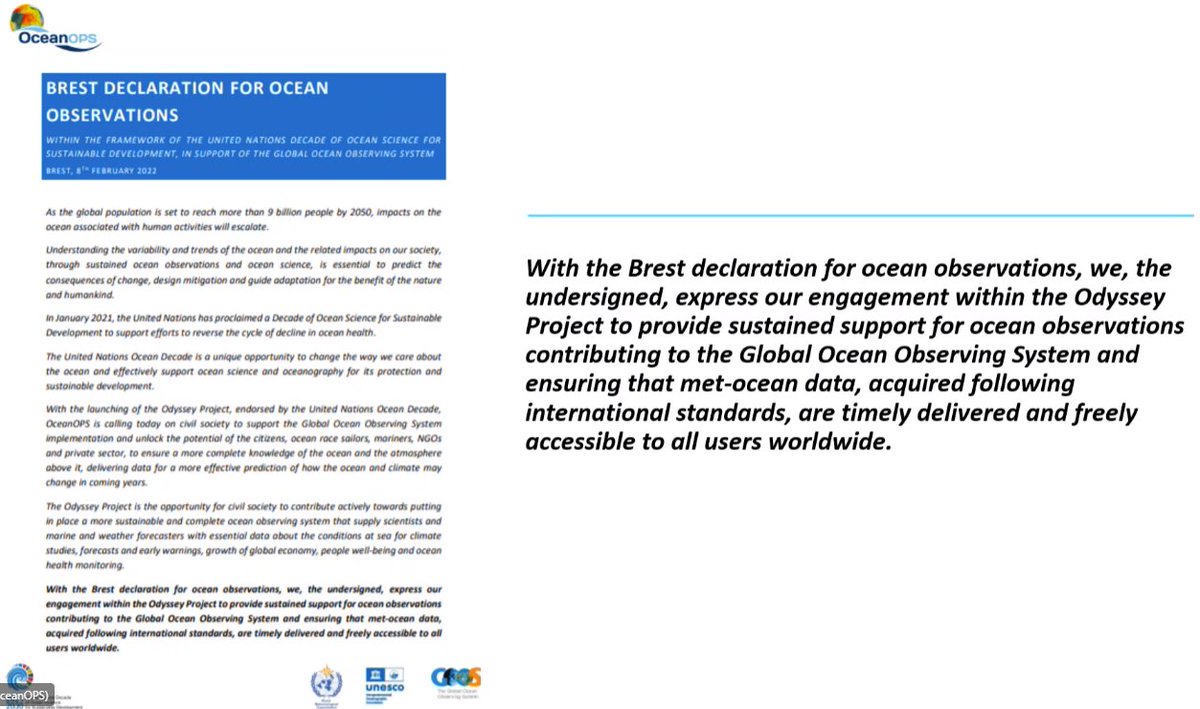 dina_ep's tweet photo. Exciting to see how #OdysseyProject plans to connect with a wide range of #ocean observers from citizen science, sports & recreation to commercial ferries & fishing vessels to close the #marinedata gaps & strengthen @GOOSocean @oceanops_goos @WMO
#OceanDecade #OceanOceanSummit https://t.co/pApdgFDpVE