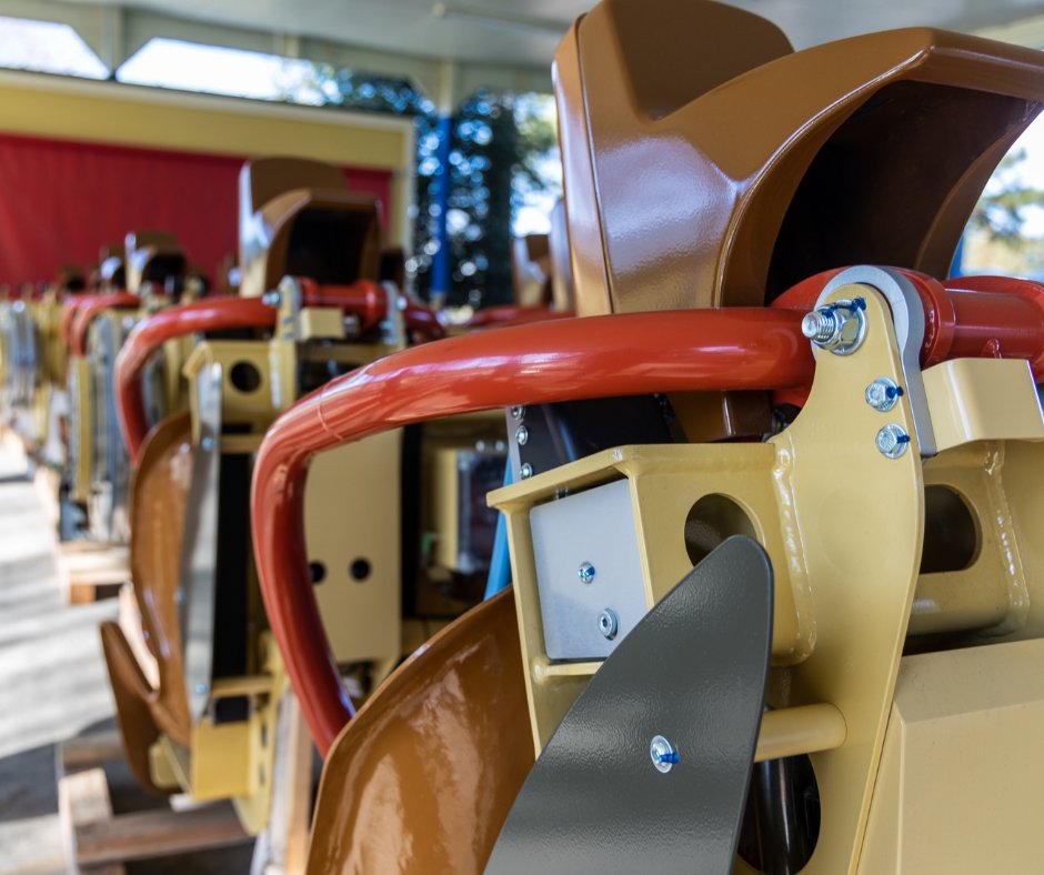 KingsDominionVA's tweet photo. You've heard of #TrainlessTuesday , but we'll do you one better with a Trackless Tuesday! Our pavilions are currently home to trains resting for the off-season, as well as trains gearing up for their 2022 debutπ https://t.co/CUtKGxgYQT
