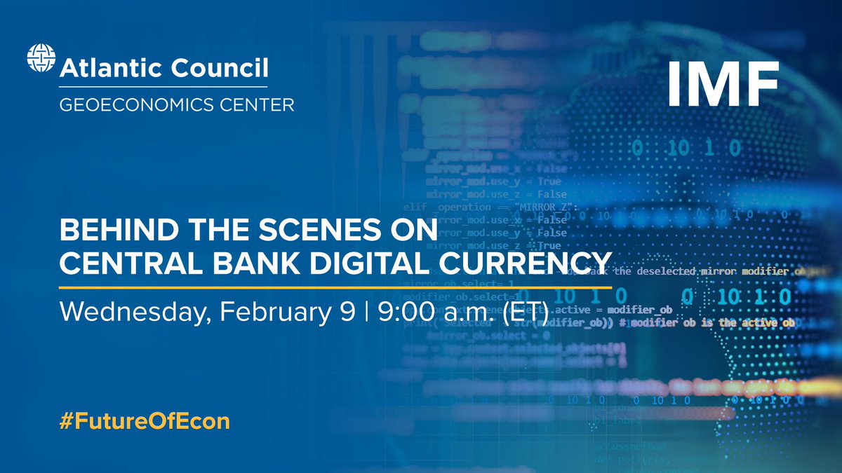 TOMORROW, at 9 AM ET, IMF’s @KGeorgieva & Adrian will join @AtlanticCouncil to launch a new IMF analysis on central bank digital currencies with insights from The Bahamas, Canada, China, ECCU, Sweden & Uruguay. Moderated by @alice_fulwood. bit.ly/3LjGafc #FutureOfEcon