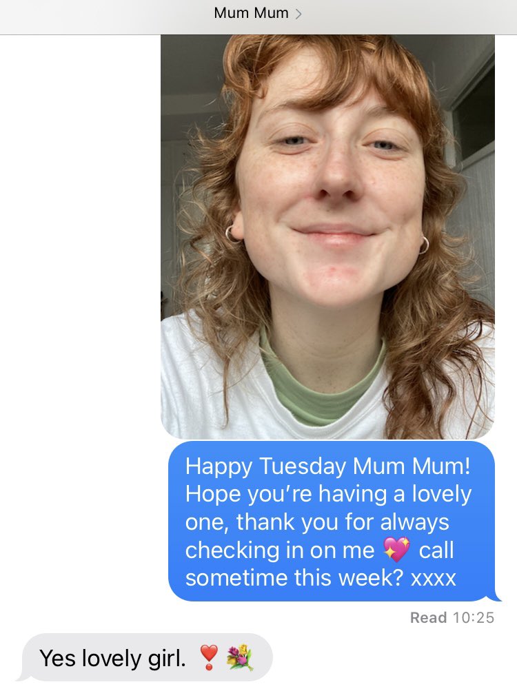 MaisieJaneG's tweet photo. A lovely one of the #14ActsOfKindness today - checking in with those close to you is so important. I made sure to message someone who always makes the time to ask me about life and reassure me- my grandma! I feel very lucky to have her in my life π (also check her emoji skills!) https://t.co/Y8jxfpayFa