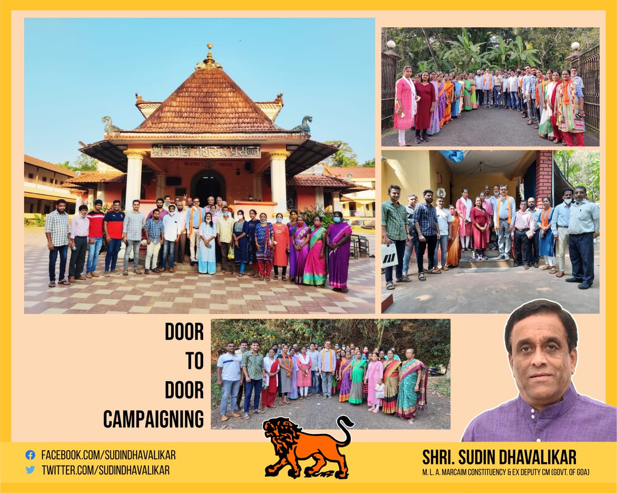 SudinDhavalikar's tweet photo. Stills from Door to Door Campaigning at Nageshi & Bandora.
#Roar4MGP #MGP4Madkai #MGPGoa #Election2022 #MGParty #MGP #GoaElections2022 https://t.co/Okzt2IEOcn