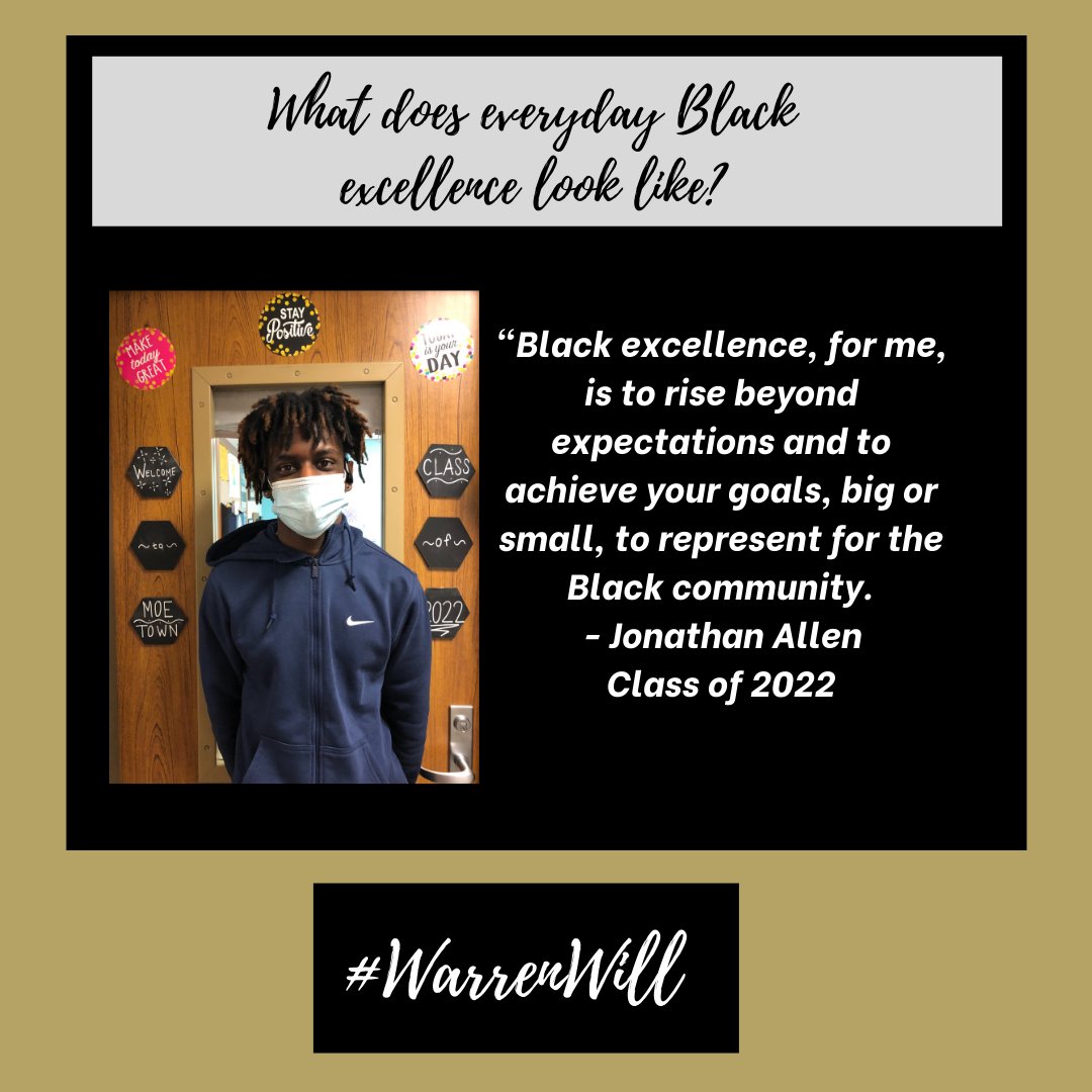 Black Excellence in the words of Senior Jonathan Allen. @2022_wc #WarrenWill