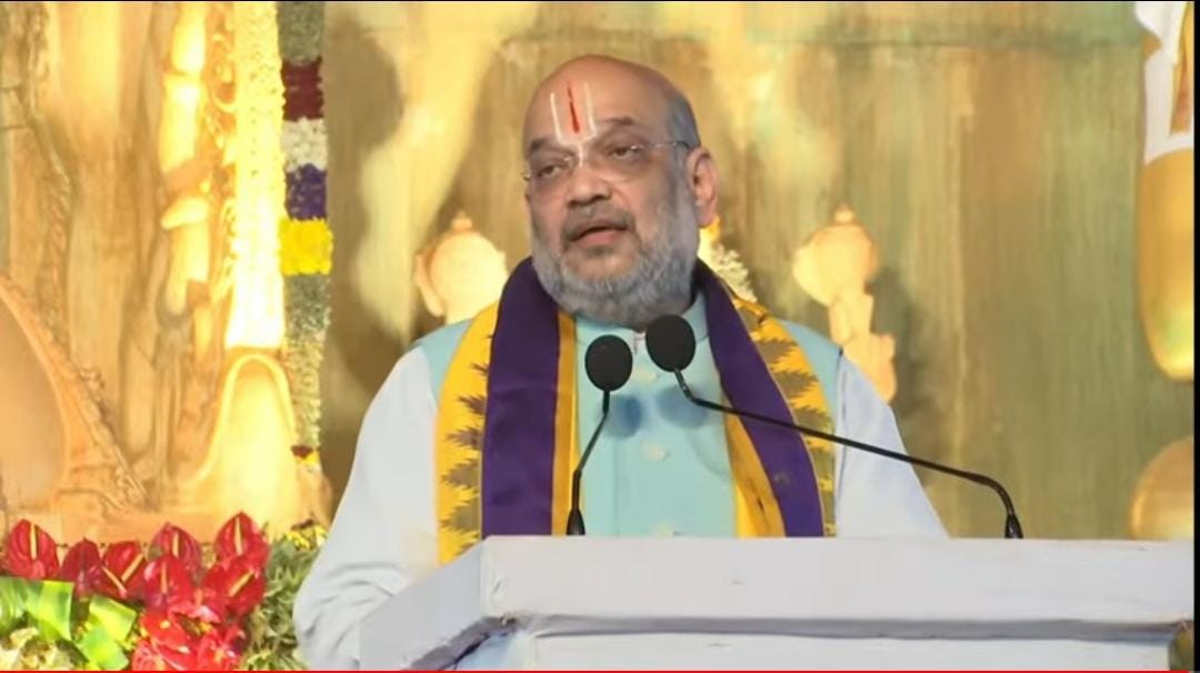 BJP4Telangana's tweet photo. ముచ్చింతల్ శ్రీరామ నగరంలోని సమతామూర్తిని సందర్శించిన కేంద్ర హోం మంత్రి శ్రీ @AmitShah
#AmitShahInBhagyanagar https://t.co/t75Lu2N2Bi
