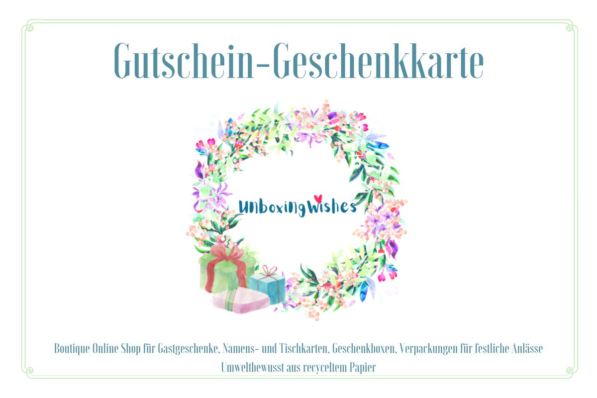 pin.it/3qUmcaM via <a href="/pinterest/">Pinterest</a> 
Schon ausprobiert? Im UnboxingWishes Shop eine Gutschein-Geschenkkarte erwerben, digital zustellen lassen, deine Liebsten so überraschen u an deren Festvorbereitungen teilnehmen: besondere Gastgeschenke Einladungen uvm aus recyceltem Papier